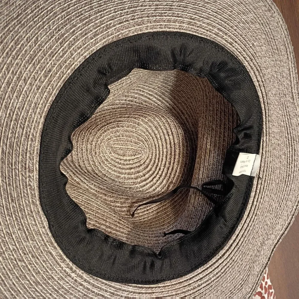 Gray/brown western boho hat turquoise - Picture 5 of 5